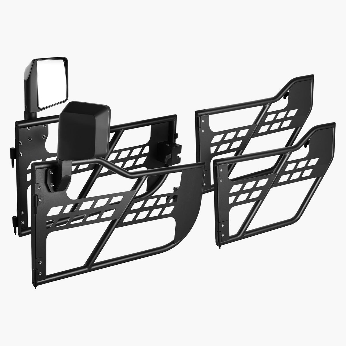 Jeep Tube Doors, 4-Door, Hunting Style Jeep Tubular Door with DOT Certified Rear View Mirrors, Jeep Doors with Rear Mirrors for 2018-2024 Jeep Wrangler JL & 2020-2024 Jeep Gladiator JT