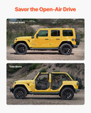 Automotive Decor: VEVOR Jeep Tube Doors, 4-Door, Hunting Style Jeep Tubular Door with Heavy-Duty Hinges & OE Latch, Jeep Doors with Rubber Pads, Fit for 2018-2024 Jeep Wrangler JL & 2020-2024 Jeep Gladiator JT