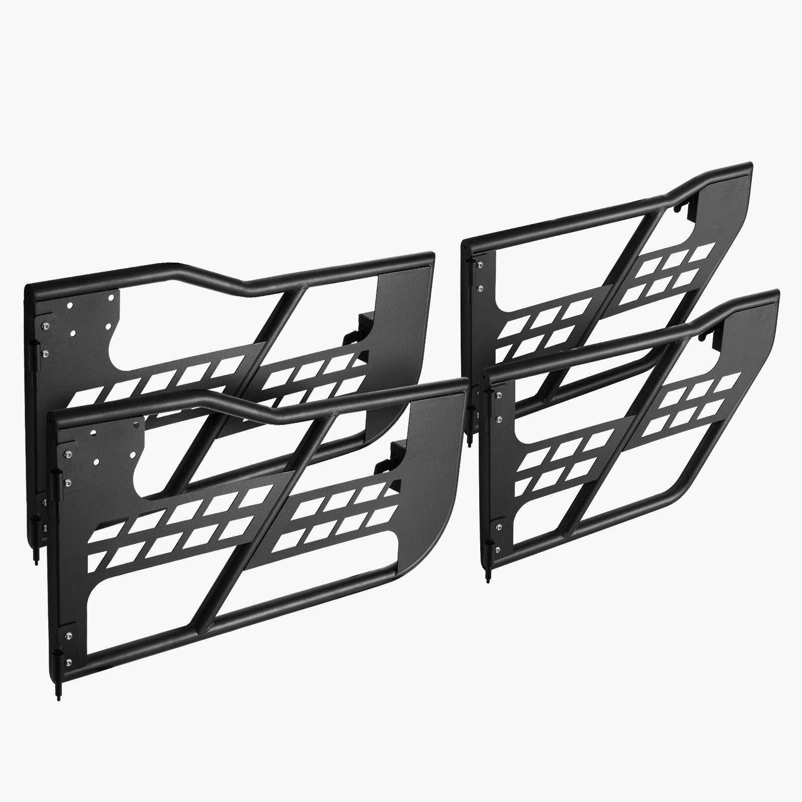Automotive Decor: VEVOR Jeep Tube Doors, 4-Door, Hunting Style Jeep Tubular Door with Heavy-Duty Hinges & OE Latch, Jeep Doors with Rubber Pads, Fit for 2018-2024 Jeep Wrangler JL & 2020-2024 Jeep Gladiator JT