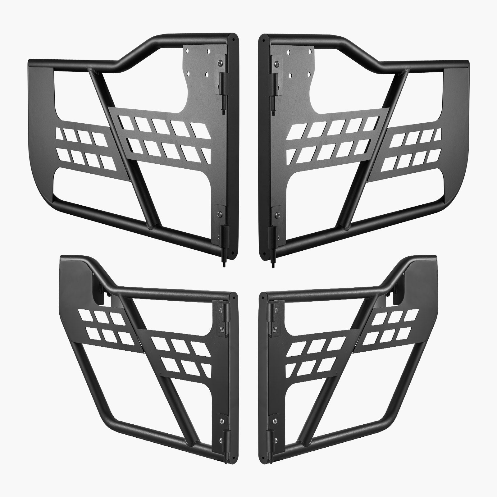 Automotive Decor: VEVOR Jeep Tube Doors, 4-Door, Hunting Style Jeep Tubular Door with Heavy-Duty Hinges & OE Latch, Jeep Doors with Rubber Pads, Fit for 2018-2024 Jeep Wrangler JL & 2020-2024 Jeep Gladiator JT