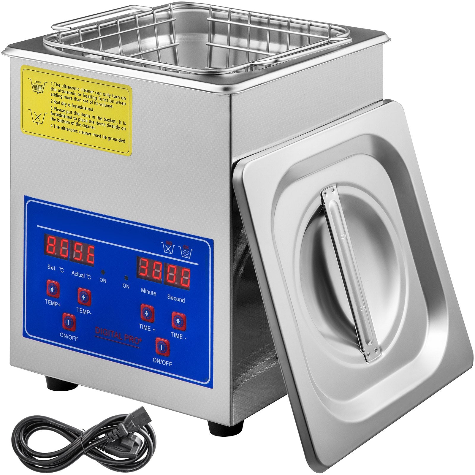 Jewellery Cleaners: VEVOR Ultrasonic Cleaner 2L Jewelry Cleaning with Digital Timer Ultrasonic Cleaning Machine for Jewellery Rings Watches Eyeglasses Dentures Coins Metal Parts Commercial and Home Use