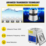 Jewellery Cleaners: VEVOR Ultrasonic Cleaner 2L Jewelry Cleaning with Digital Timer Ultrasonic Cleaning Machine for Jewellery Rings Watches Eyeglasses Dentures Coins Metal Parts Commercial and Home Use