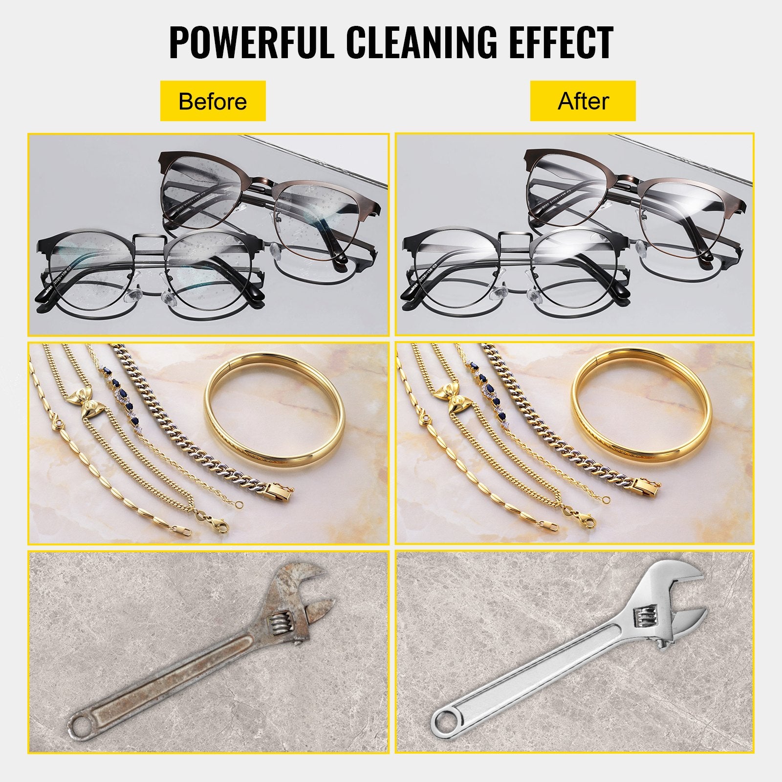 Jewellery Cleaners: VEVOR Ultrasonic Cleaner 2L Jewelry Cleaning with Digital Timer Ultrasonic Cleaning Machine for Jewellery Rings Watches Eyeglasses Dentures Coins Metal Parts Commercial and Home Use