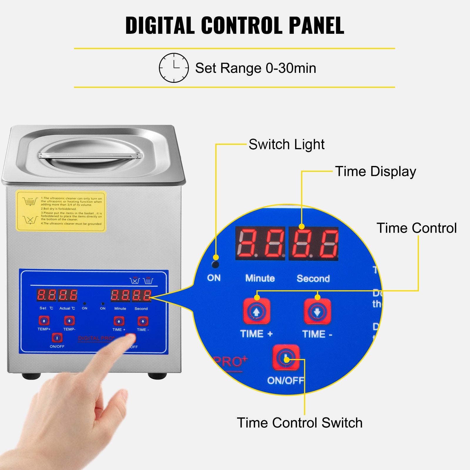 Jewellery Cleaners: VEVOR Ultrasonic Cleaner 2L Jewelry Cleaning with Digital Timer Ultrasonic Cleaning Machine for Jewellery Rings Watches Eyeglasses Dentures Coins Metal Parts Commercial and Home Use