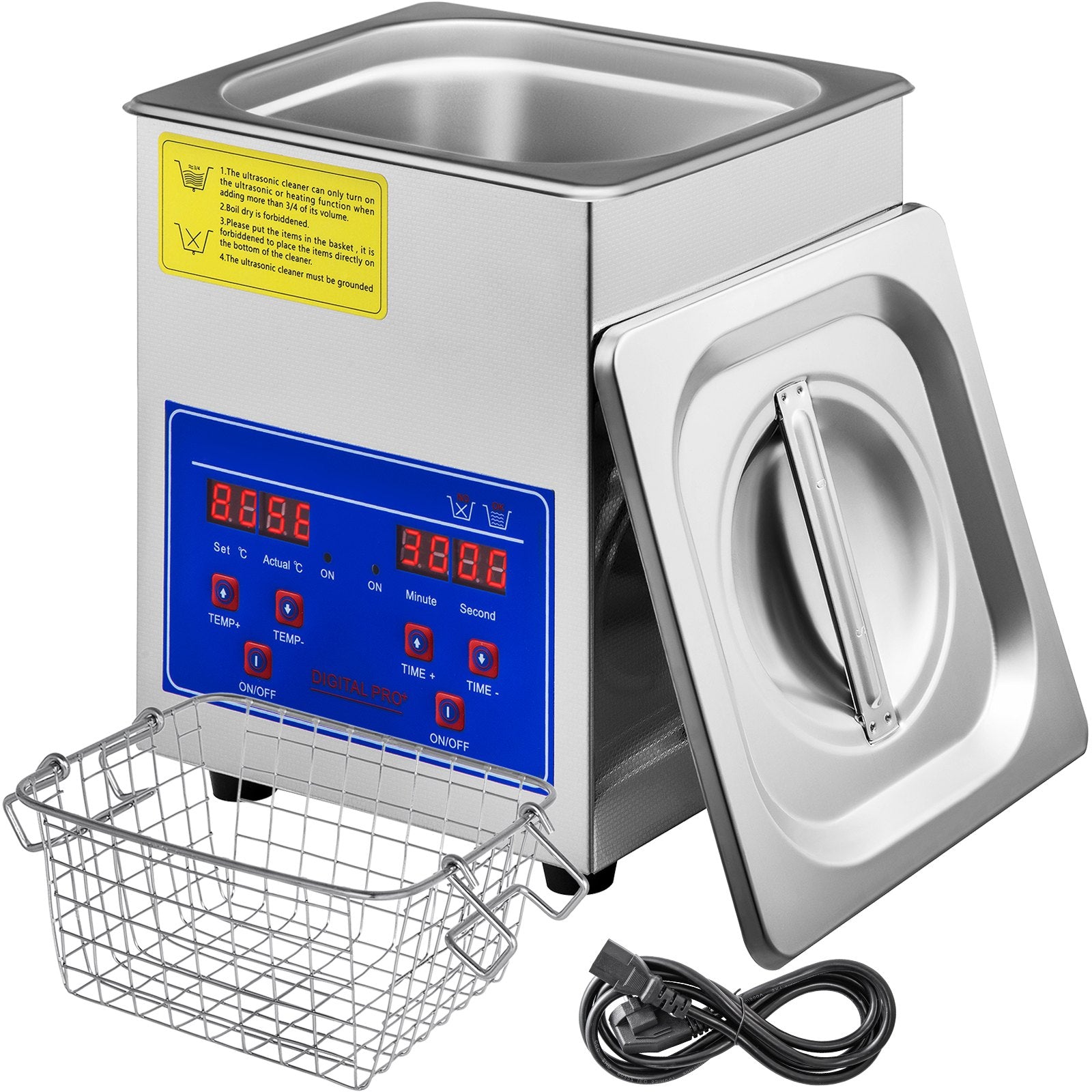 Jewellery Cleaners: VEVOR Ultrasonic Cleaner 2L Jewelry Cleaning with Digital Timer Ultrasonic Cleaning Machine for Jewellery Rings Watches Eyeglasses Dentures Coins Metal Parts Commercial and Home Use