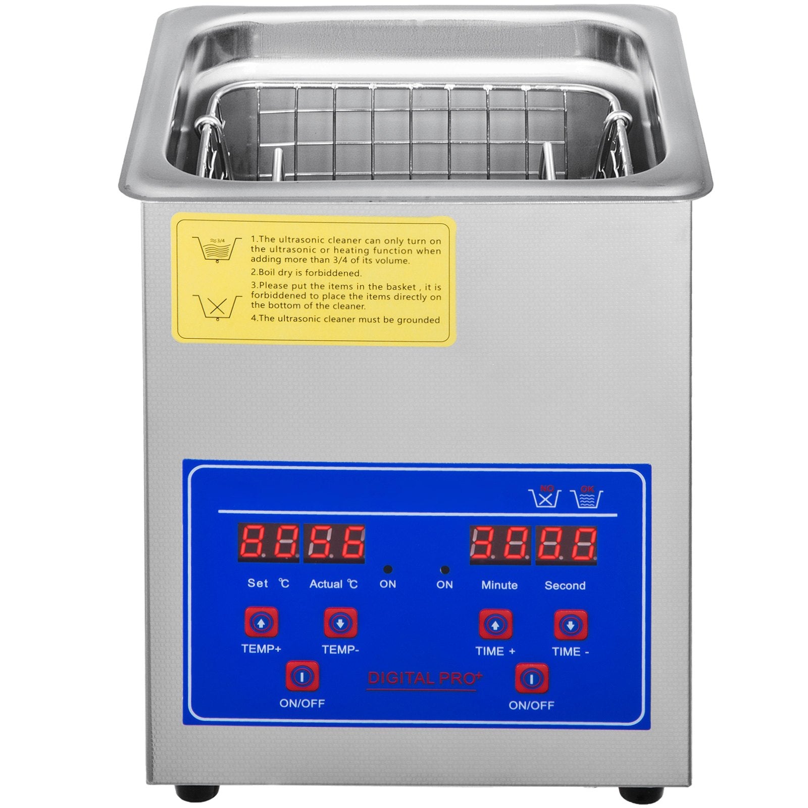Jewellery Cleaners: VEVOR Ultrasonic Cleaner 2L Jewelry Cleaning with Digital Timer Ultrasonic Cleaning Machine for Jewellery Rings Watches Eyeglasses Dentures Coins Metal Parts Commercial and Home Use