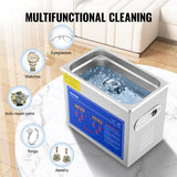 Jewellery Cleaners: VEVOR Ultrasonic Cleaner Machine 3L Stainless Steel Ultrasonic Cleaning Machine Digital Heater Timer Jewelry Cleaning for Commercial Personal Home Use (3L)