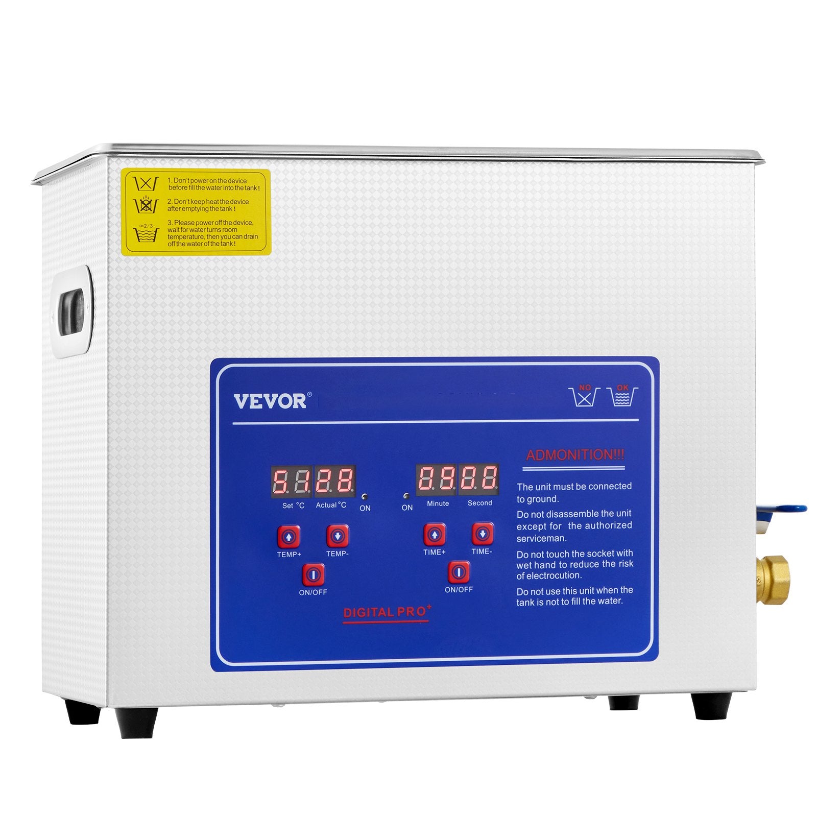 Audio Accessories: Vevor Brand New 6 Liter Stainless Steel Digital Ultrasonic Cleaner w/ Bracket & Drainage System