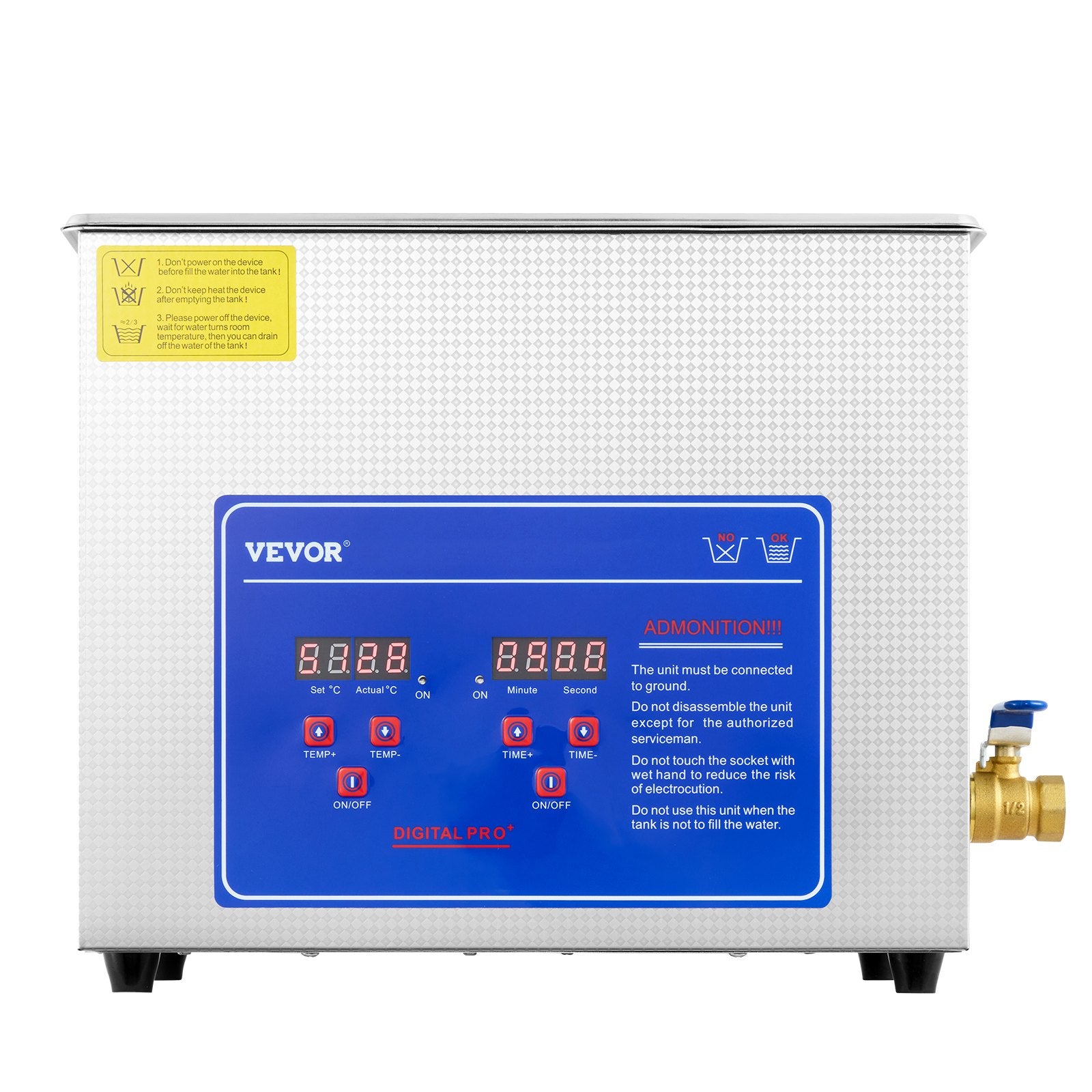 Audio Accessories: Vevor Brand New 6 Liter Stainless Steel Digital Ultrasonic Cleaner w/ Bracket & Drainage System