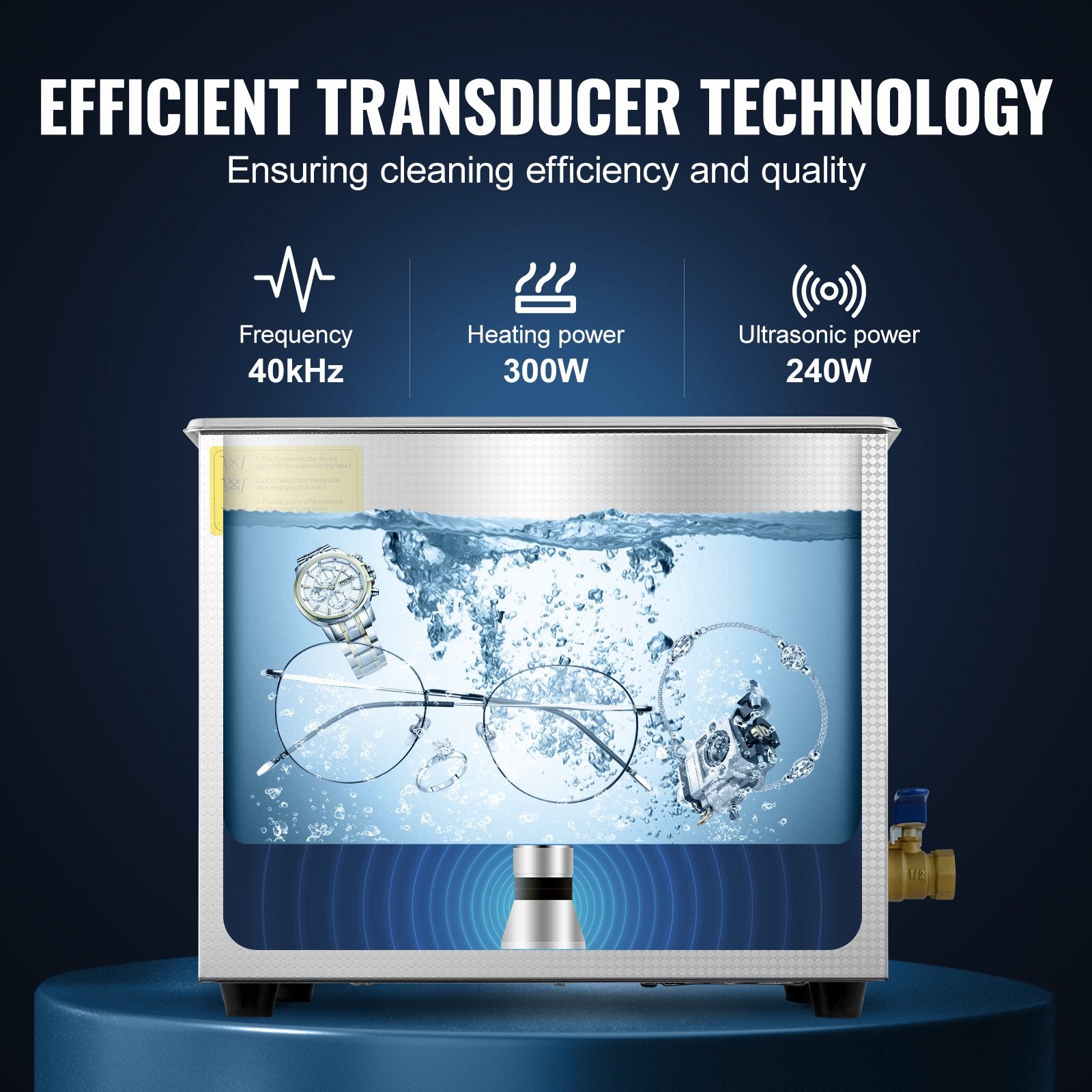 Jewellery Cleaners: VEVOR Ultrasonic Cleaner 10L Jewelry Cleaning with Digital Timer Ultrasonic Cleaning Machine for Jewellery Rings Watches Eyeglasses Dentures Coins Metal Parts Commercial and Home Use Silver