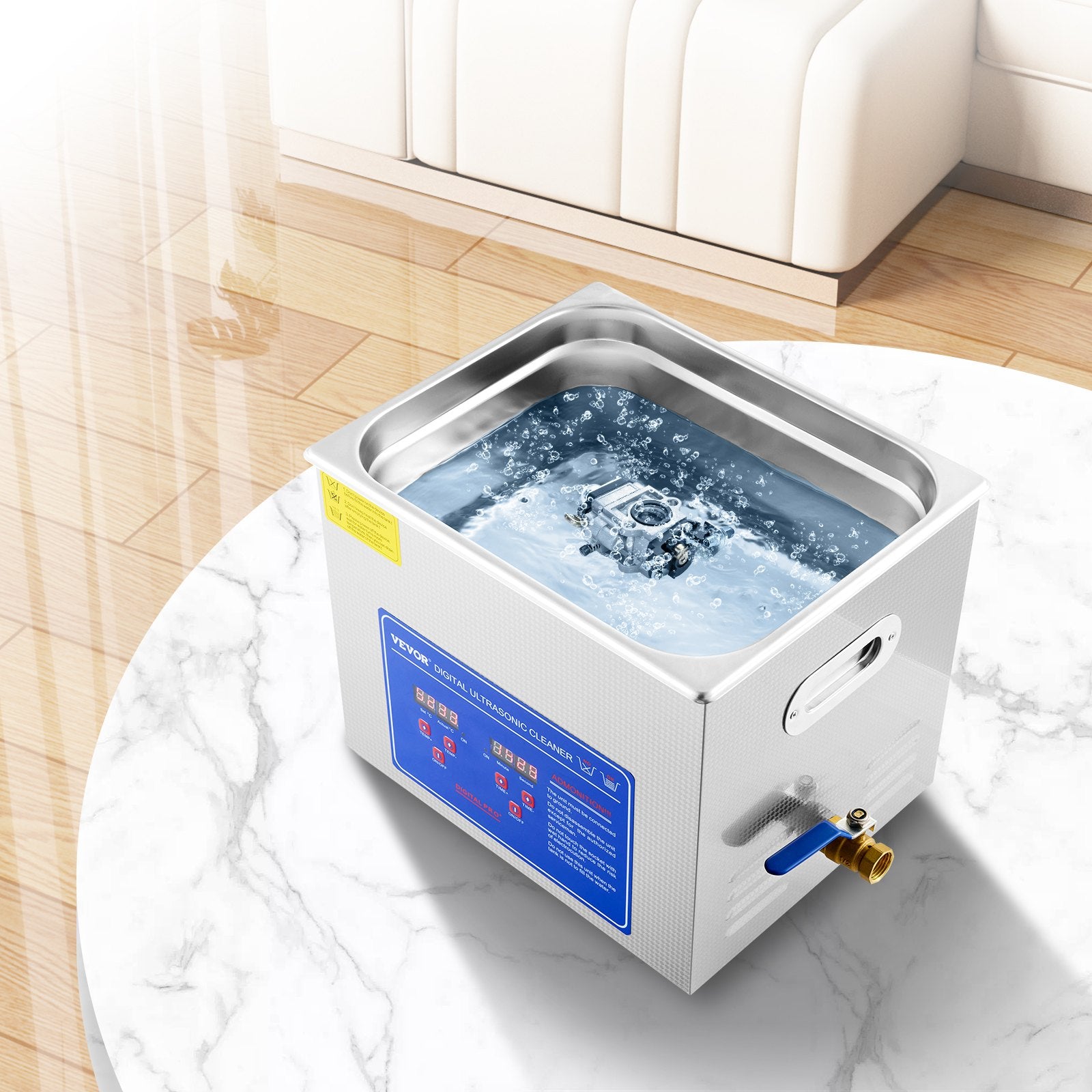 Jewellery Cleaners: VEVOR Ultrasonic Cleaner 10L Jewelry Cleaning with Digital Timer Ultrasonic Cleaning Machine for Jewellery Rings Watches Eyeglasses Dentures Coins Metal Parts Commercial and Home Use Silver