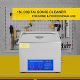 Jewellery Cleaners: Vevor Powerful Stainless Steel 13.5-15 L Liters Ultrasonic Cleaner 360W Digital Heater Timer