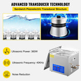 Jewellery Cleaners: Vevor Powerful Stainless Steel 13.5-15 L Liters Ultrasonic Cleaner 360W Digital Heater Timer