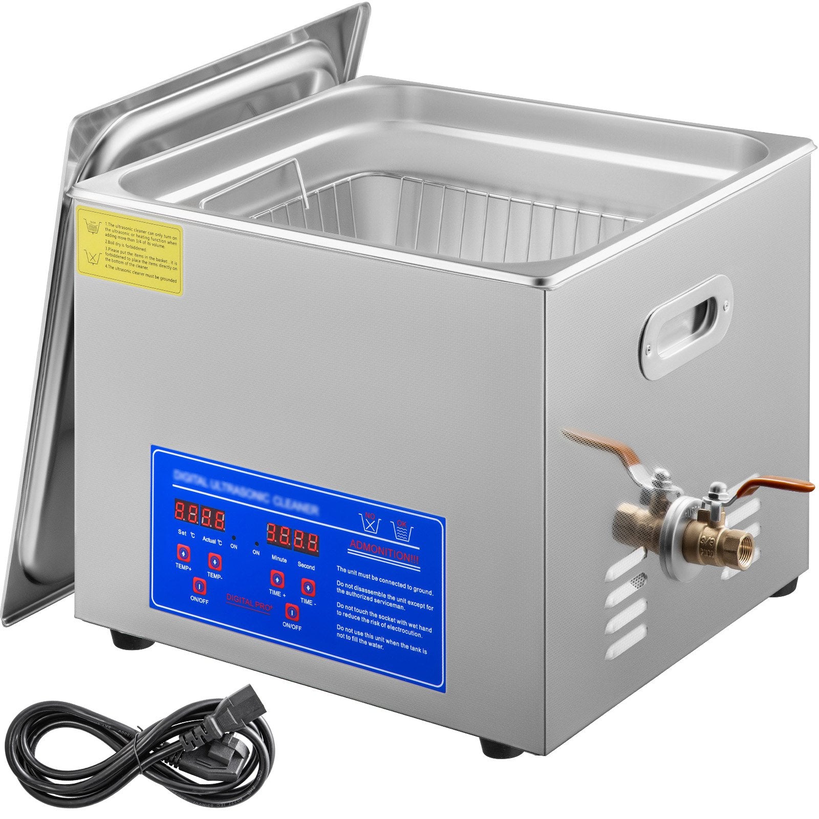Jewellery Cleaners: Vevor Powerful Stainless Steel 13.5-15 L Liters Ultrasonic Cleaner 360W Digital Heater Timer