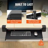 Desk Accessories: VEVOR Clamp on Keyboard Tray Under Desk, Desk Keyboard Tray Slide out with Sturdy No-drill C Clamp Mount, Large 26.8 x 11 inch Slide-out Computer Drawer for Typing in Home, Office Work