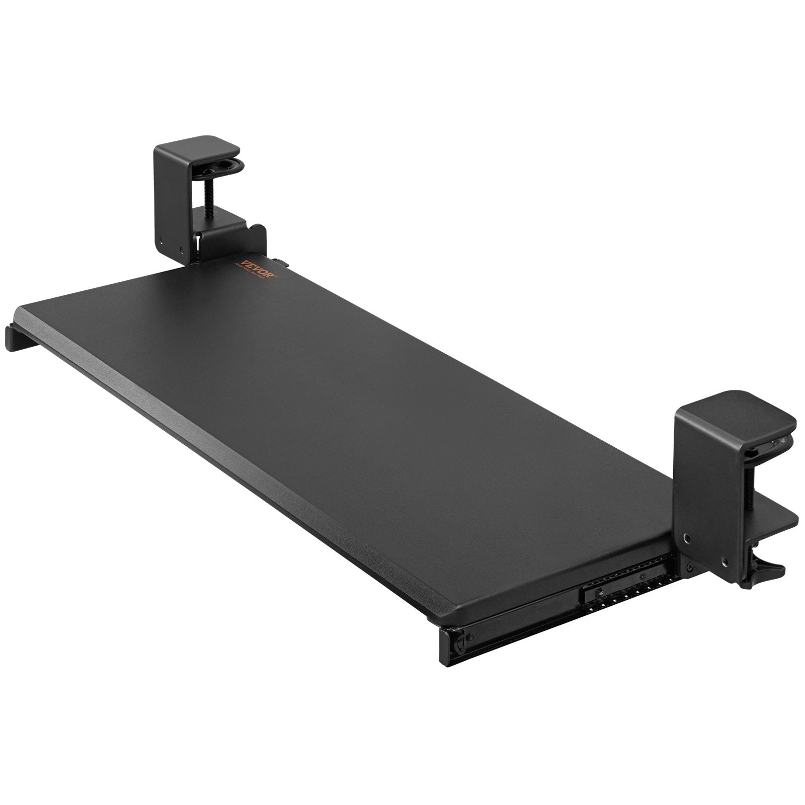 Desk Accessories: VEVOR Clamp on Keyboard Tray Under Desk, Desk Keyboard Tray Slide out with Sturdy No-drill C Clamp Mount, Large 26.8 x 11 inch Slide-out Computer Drawer for Typing in Home, Office Work