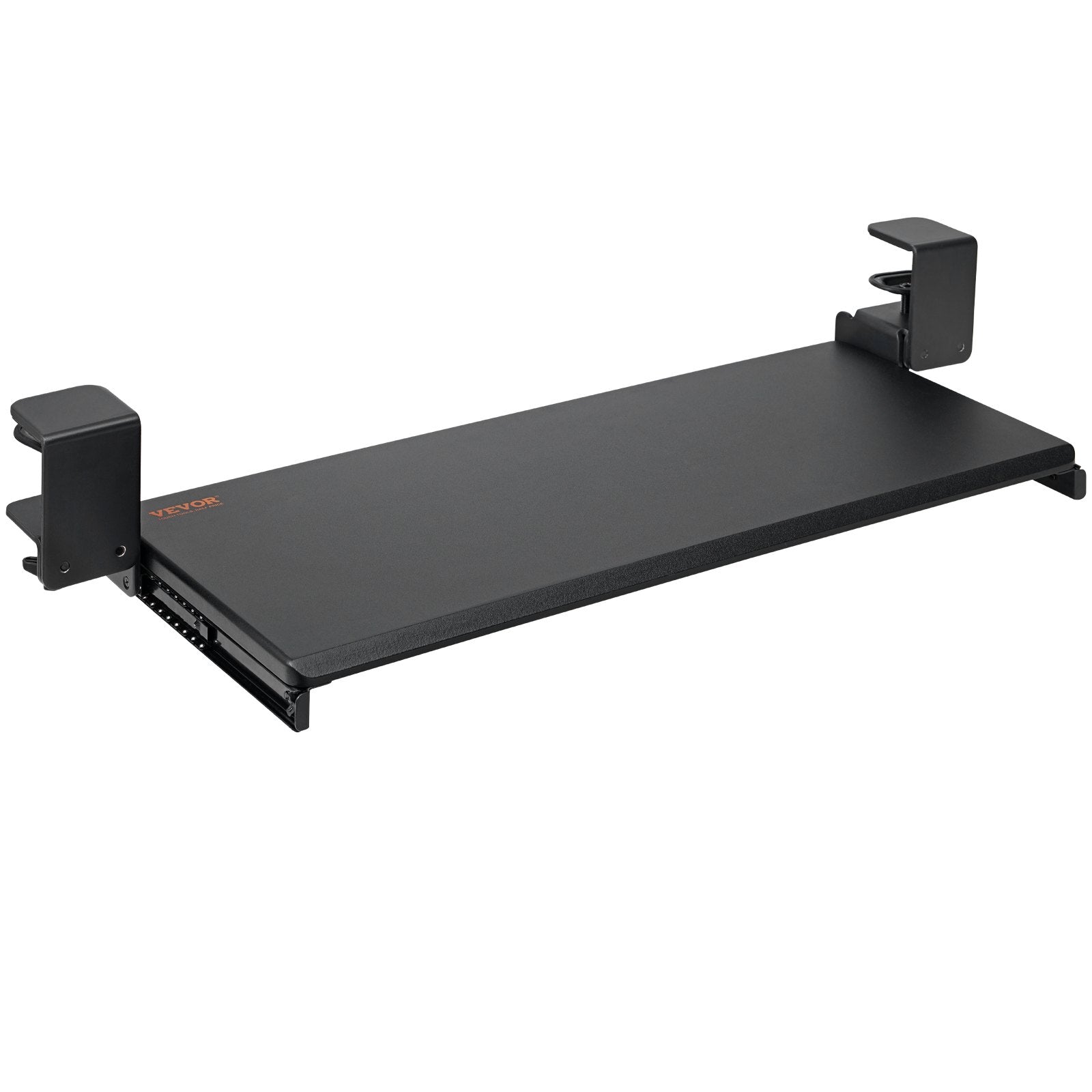 Desk Accessories: VEVOR Clamp on Keyboard Tray Under Desk, Desk Keyboard Tray Slide out with Sturdy No-drill C Clamp Mount, Large 26.8 x 11 inch Slide-out Computer Drawer for Typing in Home, Office Work