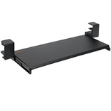 Desk Accessories: VEVOR Clamp on Keyboard Tray Under Desk, Desk Keyboard Tray Slide out with Sturdy No-drill C Clamp Mount, Large 26.8 x 11 inch Slide-out Computer Drawer for Typing in Home, Office Work