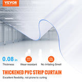 Curtains & Drapes: VEVOR Strip Curtain, 150' Length x 8" Width x 0.08" Thickness, Clear PVC Smooth Curtain Strip Door Bulk Roll, Plastic Door Strips for Doorways of Supermarket, Garage, Warehouse, Barn, Pet Animal House