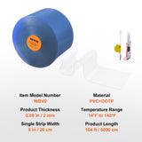 Curtains & Drapes: VEVOR Strip Curtain, 5000 cm Length x 20 cm Width x 2 mm Thickness, Clear PVC Smooth Curtain Strip Door Bulk Roll, Plastic Door Strips for Doorways of Supermarket, Garage, Warehouse, Barn, Pet House