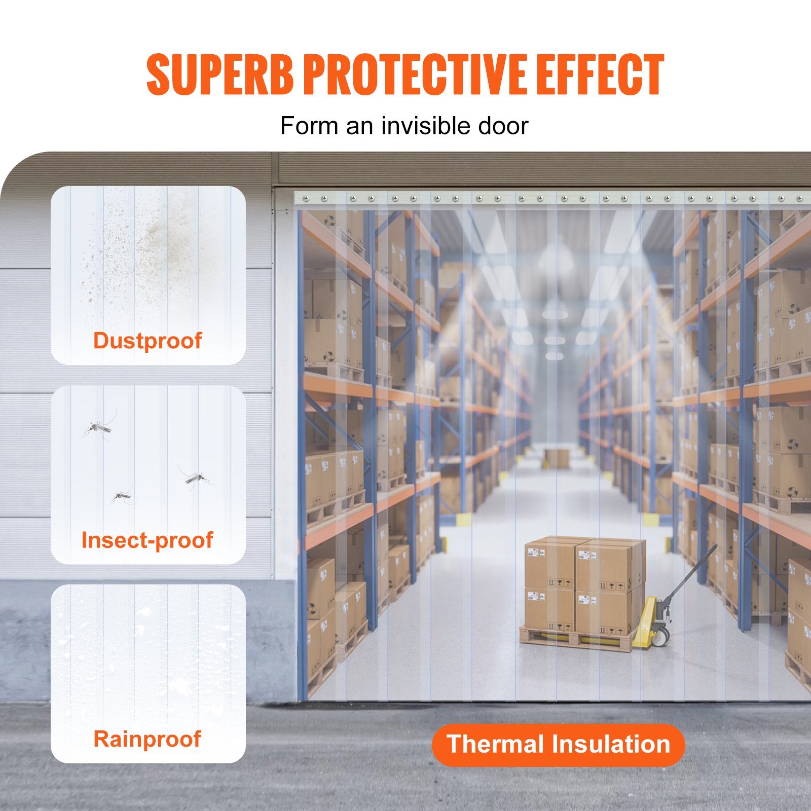 Curtains & Drapes: VEVOR Strip Curtain, 2500 cm L x 30.5 cm W x 3 mm Thickness, Clear PVC Smooth Curtain Strip Door Bulk Roll, Plastic Door Strips for Doorways of Supermarket, Garage, Warehouse, Barn, Pet Animal House