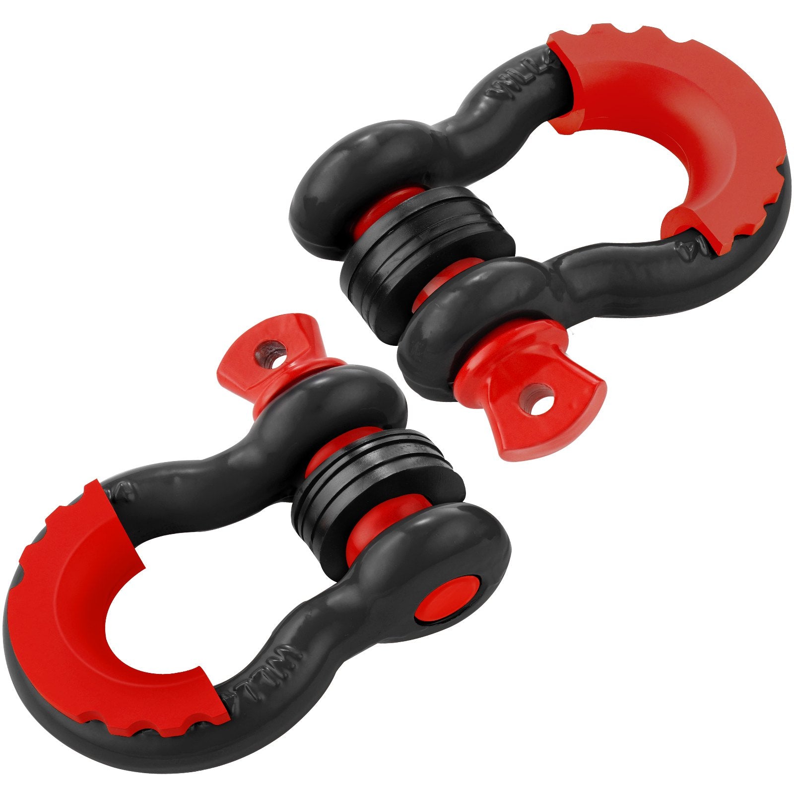 Rowing Boats: VEVOR D-Ring Shackle, 2 Pack 19.05 mm Alloy Steel Shackles 28.5 Ton Break Strength with 22 mm Screw Pin, Isolators & Washers Kit, Heavy Duty Off Road Vehicle Recovery Shackle for Jeep Truck, Black