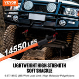 Bicycle Stands & Storage: VEVOR Synthetic Soft Shackle Rope, 2 Pack 12.7 x 558.8 mm 20 Ton Breaking Strength, Recovery Tow Shackles with Extra 2 Sleeves and Storage Bag for UTV, ATV, Trucks, Jeep, Off-Road Vehicles, Black