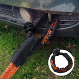 Bicycle Stands & Storage: VEVOR Synthetic Soft Shackle Rope, 2 Pack 12.7 x 558.8 mm 20 Ton Breaking Strength, Recovery Tow Shackles with Extra 2 Sleeves and Storage Bag for UTV, ATV, Trucks, Jeep, Off-Road Vehicles, Black