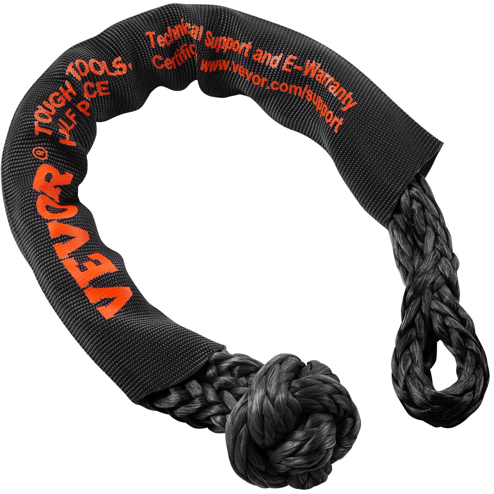 Bicycle Stands & Storage: VEVOR Synthetic Soft Shackle Rope, 2 Pack 12.7 x 558.8 mm 20 Ton Breaking Strength, Recovery Tow Shackles with Extra 2 Sleeves and Storage Bag for UTV, ATV, Trucks, Jeep, Off-Road Vehicles, Black