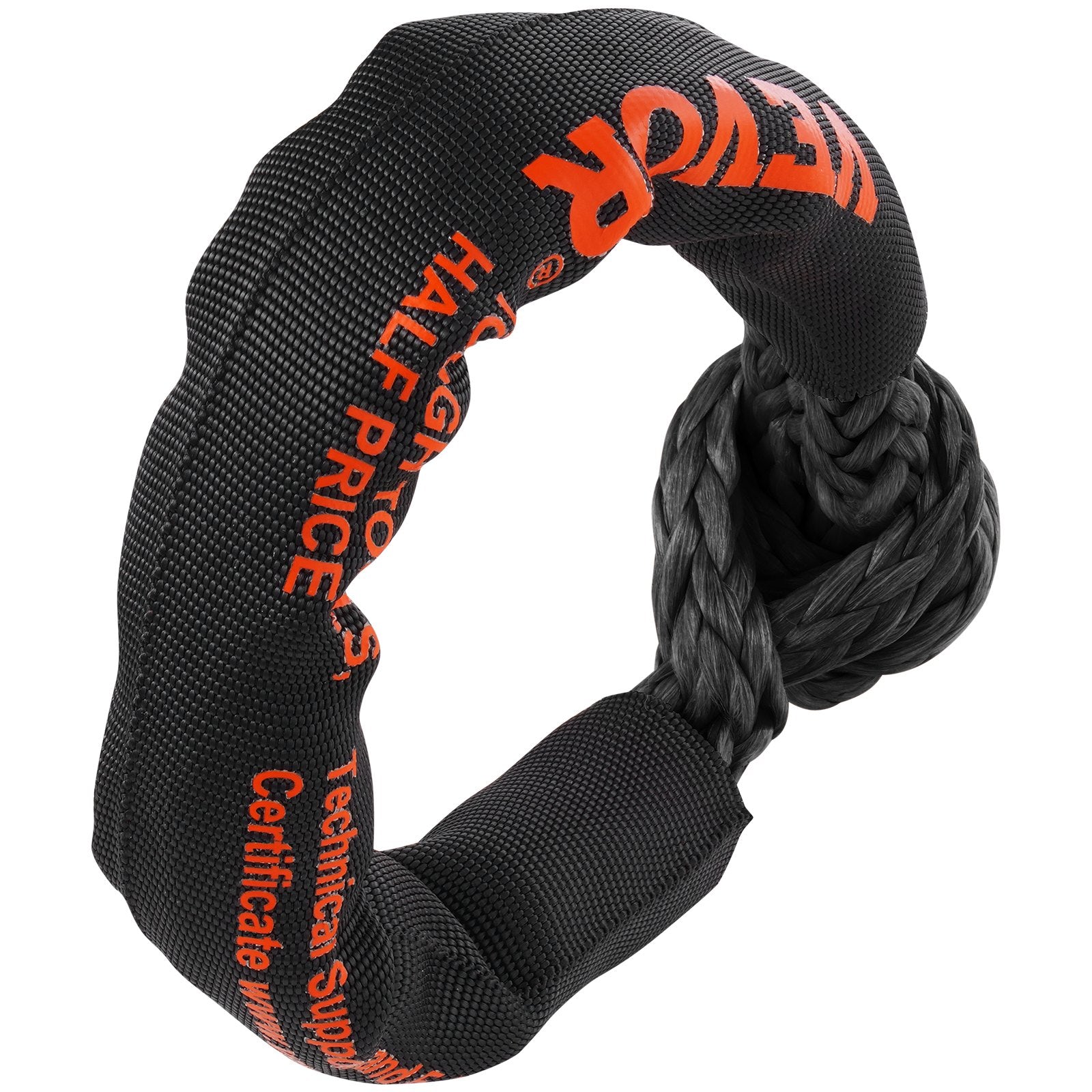 Bicycle Stands & Storage: VEVOR Synthetic Soft Shackle Rope, 2 Pack 12.7 x 558.8 mm 20 Ton Breaking Strength, Recovery Tow Shackles with Extra 2 Sleeves and Storage Bag for UTV, ATV, Trucks, Jeep, Off-Road Vehicles, Black