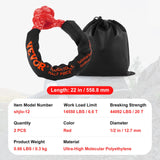 Bicycle Stands & Storage: VEVOR Synthetic Soft Shackle Rope, 2 Pack 12.7 x 558.8 mm 20 Ton Breaking Strength Recovery Tow Shackles with Extra 2 Sleeves and Storage Bag for UTV, ATV, Trucks, Jeep, Off-Road Vehicles Towing, Red