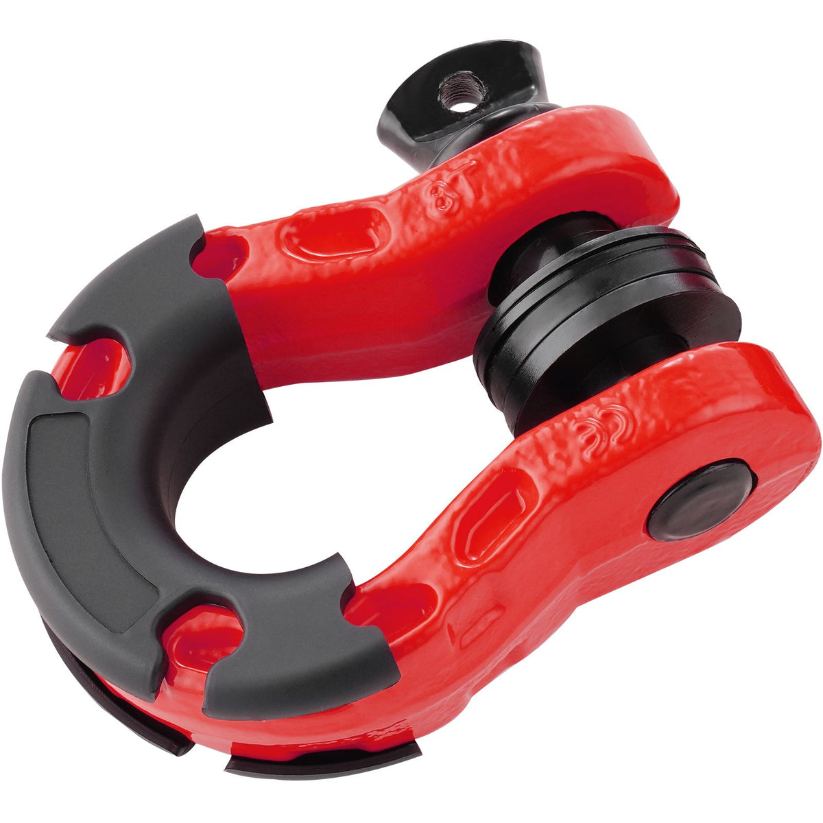 D-Ring Shackle, 2 Pack 19.05 mm Alloy Steel Shackles 30 Ton Break Strength with 22 mm Screw Pin, Isolators & Washers Kit, Heavy Duty Off Road Vehicle Recovery Shackle for Jeep and Truck, Red