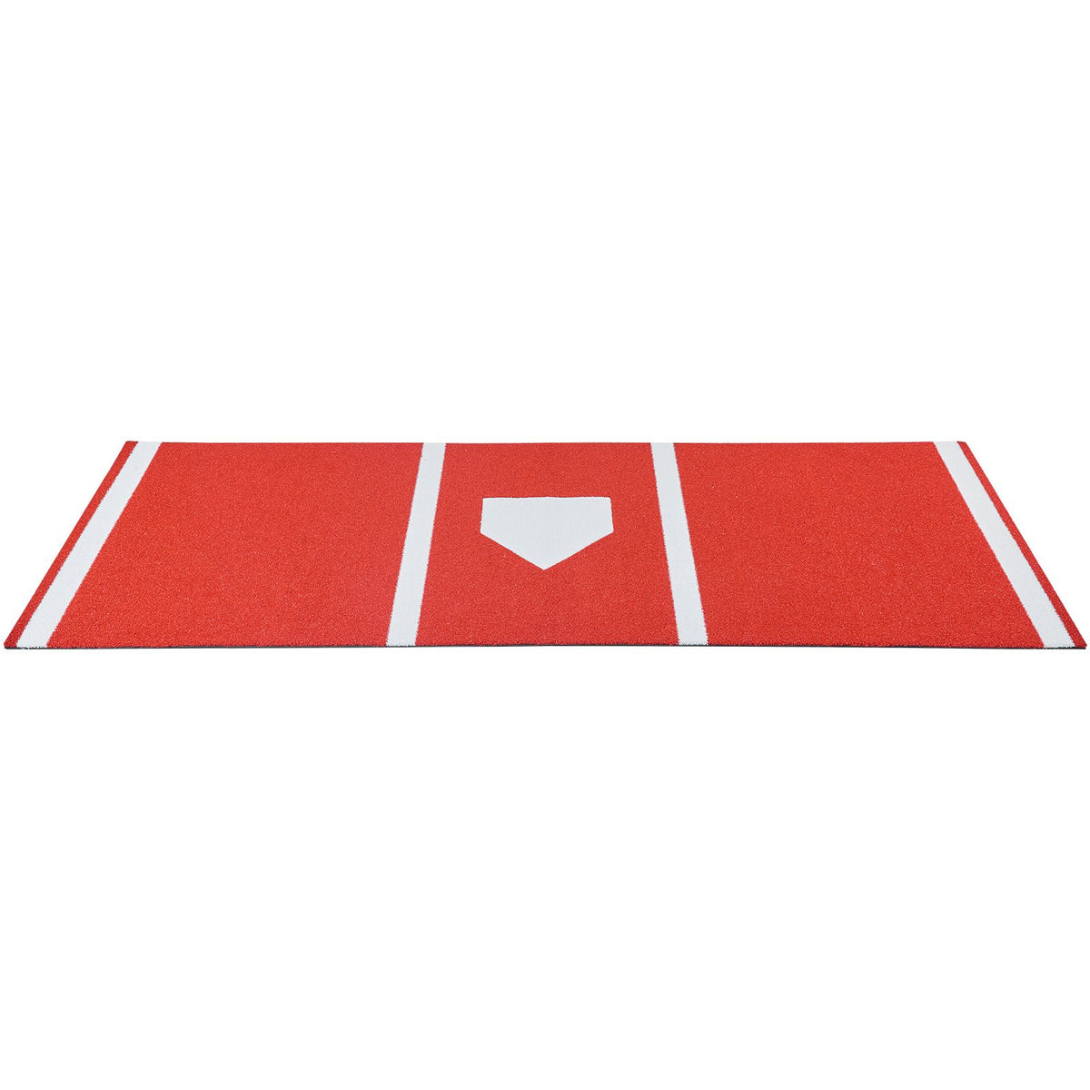 Baseball Hitting Mat, 300x116cm Batting Cage Mat, Batters Box Turf Mats, Softball Batting Practice Equipment with Home Plate and Anti Fade Turf, Portable Training Aid for Indoor Outdoor, Red