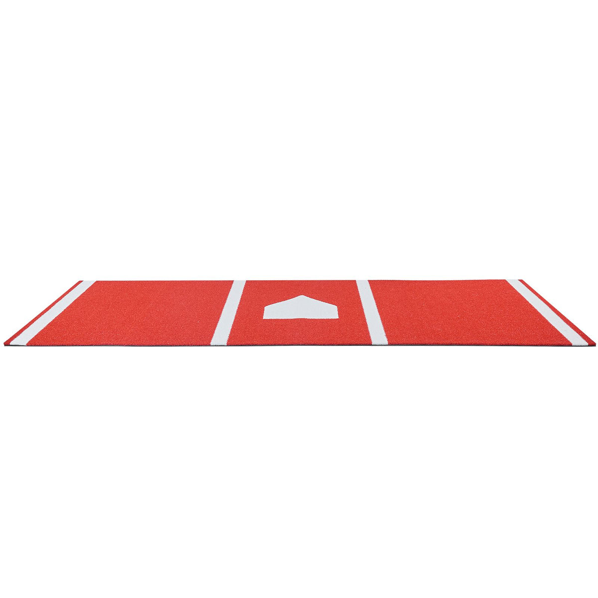 Baseball Hitting Mat, 300x116cm Batting Cage Mat, Batters Box Turf Mats, Softball Batting Practice Equipment with Home Plate and Anti Fade Turf, Portable Training Aid for Indoor Outdoor, Red