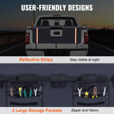 Bicycle Stands & Storage: VEVOR Tailgate Bike Pad, 62" Truck Tailgate Pad Carry 6 Mountain Bikes, Upgraded Grooves Tailgate Protection Pad with Reflective Strips and Tool Pockets, with Camera Opening for Most Pickup Trucks