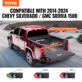 Caravan Accessories: VEVOR Truck Bed Cover, Roll Up Truck Bed Tonneau Cover, Compatible with 2014-2024 Chevy Silverado / GMC Sierra 1500, for 2m x 1.6m / 2m x 1.6m Bed, Soft PVC material, Roll Up Tonneau Cover