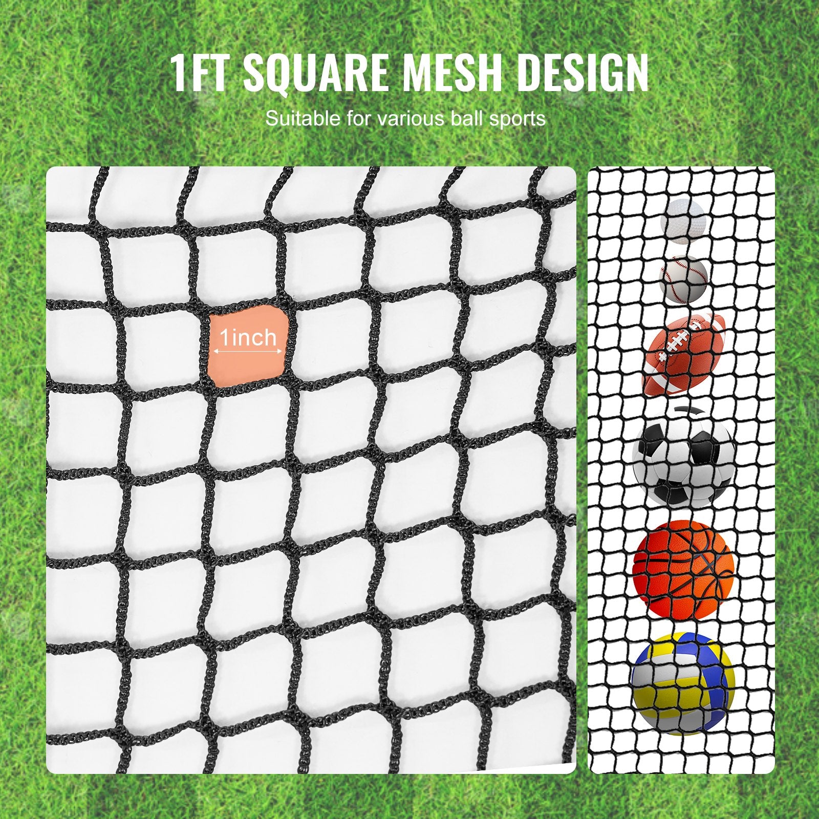 Activity Games: VEVOR 10x10ft Golf Practice Net Indoor Hitting Net for Baseball Hockey Soccer