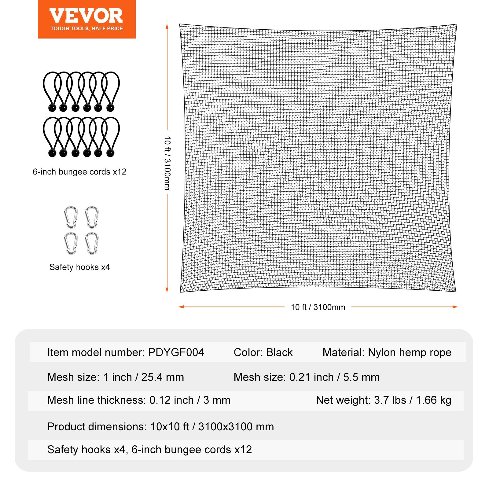 Activity Games: VEVOR 10x10ft Golf Practice Net Indoor Hitting Net for Baseball Hockey Soccer