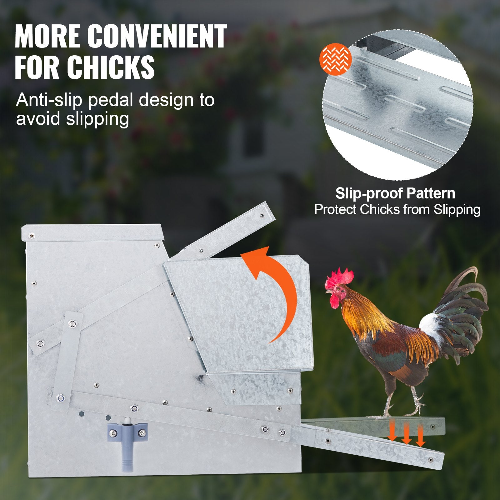 Farm Equipment: VEVOR Automatic Chicken Feeder Galvanized Steel Poultry Feeder 25 lb 10 Chickens