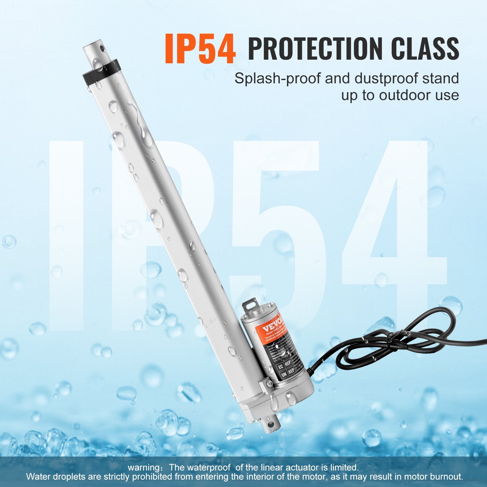 Animal Traps: VEVOR Linear Actuator 12V, 12 Inch High Load 330lbs/1500N Linear Actuator, 0.19"/s Linear Motion Actuator with Mounting Bracket and IP54 Protection