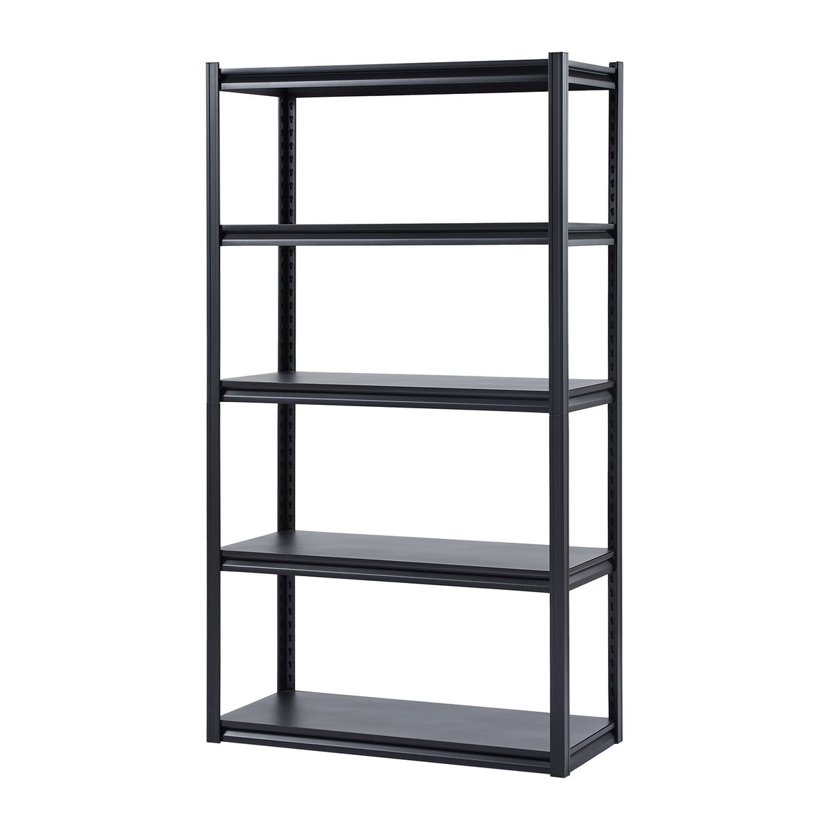 Storage Shelves, 2000 lbs, 5 Tier Garage Storage Shelving, 18" D x 40" W x 72" H Adjustable Metal Shelves for Garage Shelves Utility Rack Shelf, Ideal for Kitchen, Warehouse, Basement, Black