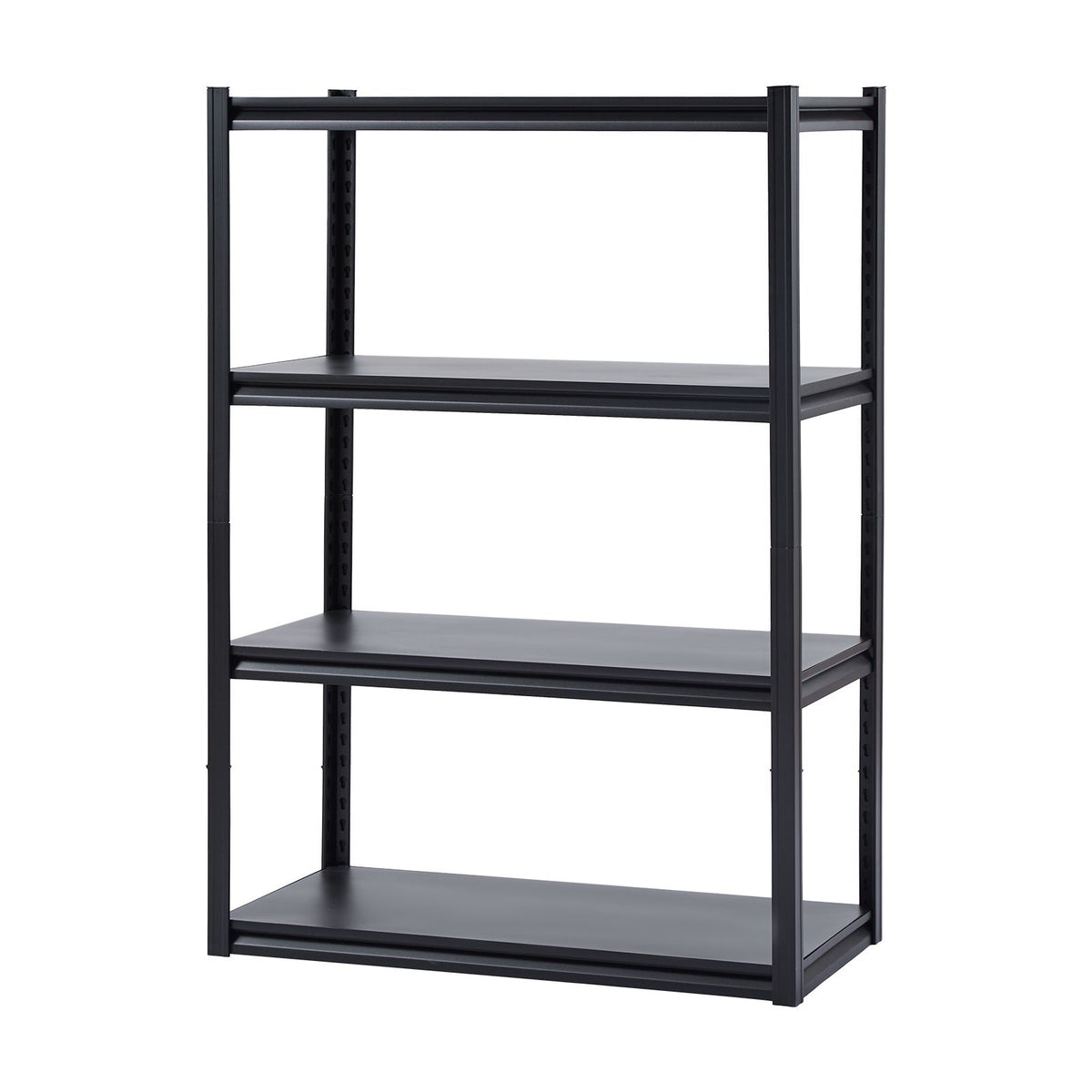 Storage Shelves, 2400 lbs, 4 Tier Garage Storage Shelving, 20" D x 40" W x 57" H Adjustable Metal Shelves for Garage Shelves Utility Rack Shelf, Ideal for Kitchen, Warehouse, Basement, Black
