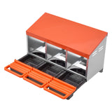 Coop & Hutch Accessories: VEVOR Chicken Nest Box, 3-Compartment, 15 to 30 in Stable & Corrosion-Resistant Metal Nesting Boxes with Inclined Nesting Boxes, Bottom Holes & Resting Platform, Fit for Different Chicken Breeds