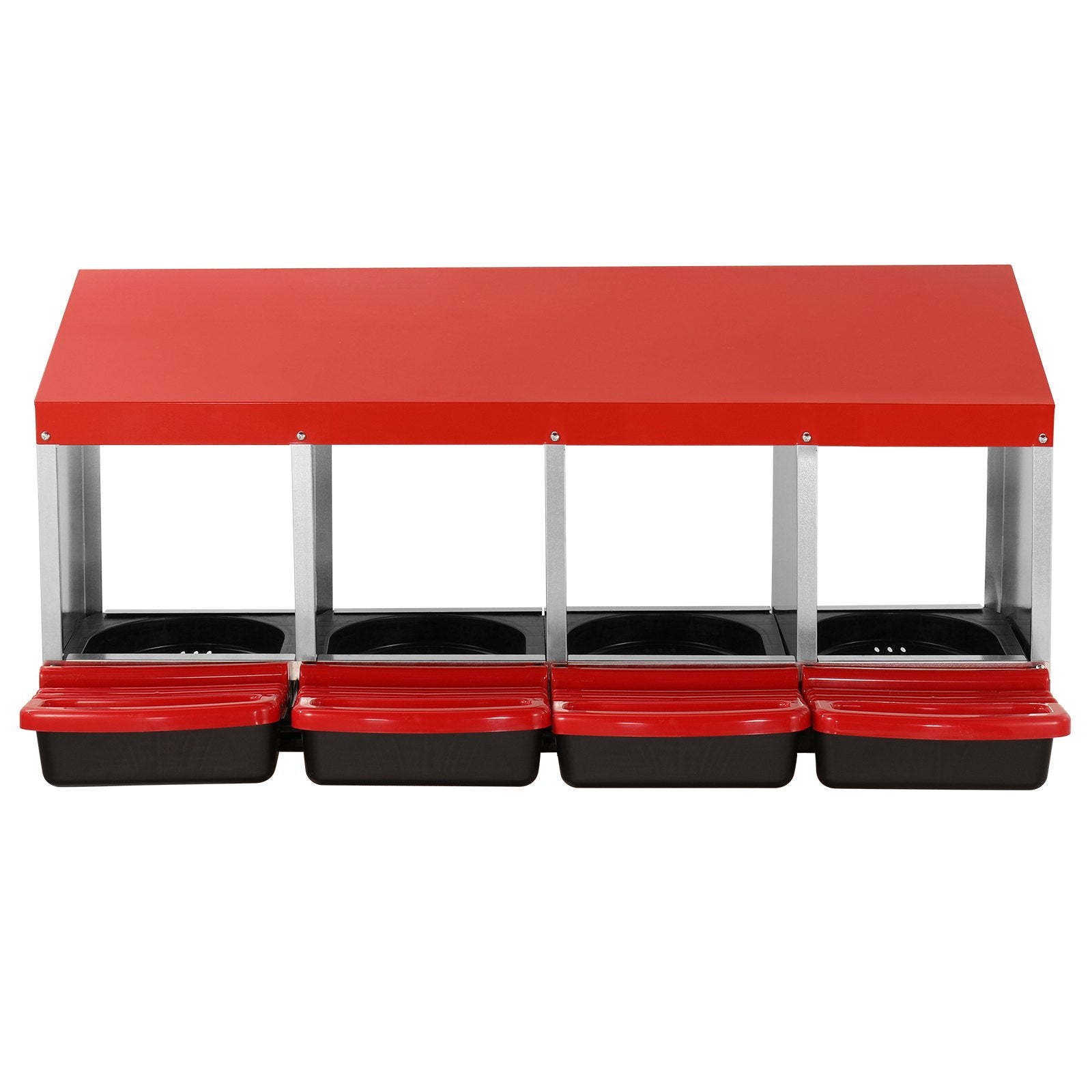 Coop & Hutch Accessories: VEVOR 4-Compartment Chicken Nest Box Metal Box with Inclined Nesting Boxes