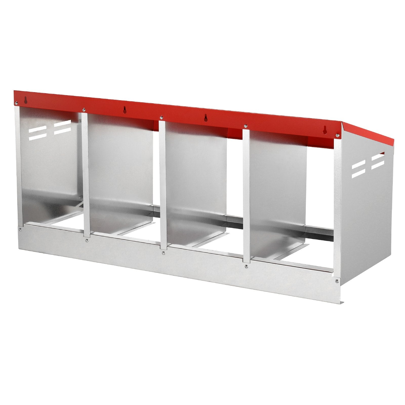 Coop & Hutch Accessories: VEVOR 4-Compartment Chicken Nest Box Metal Box with Inclined Nesting Boxes