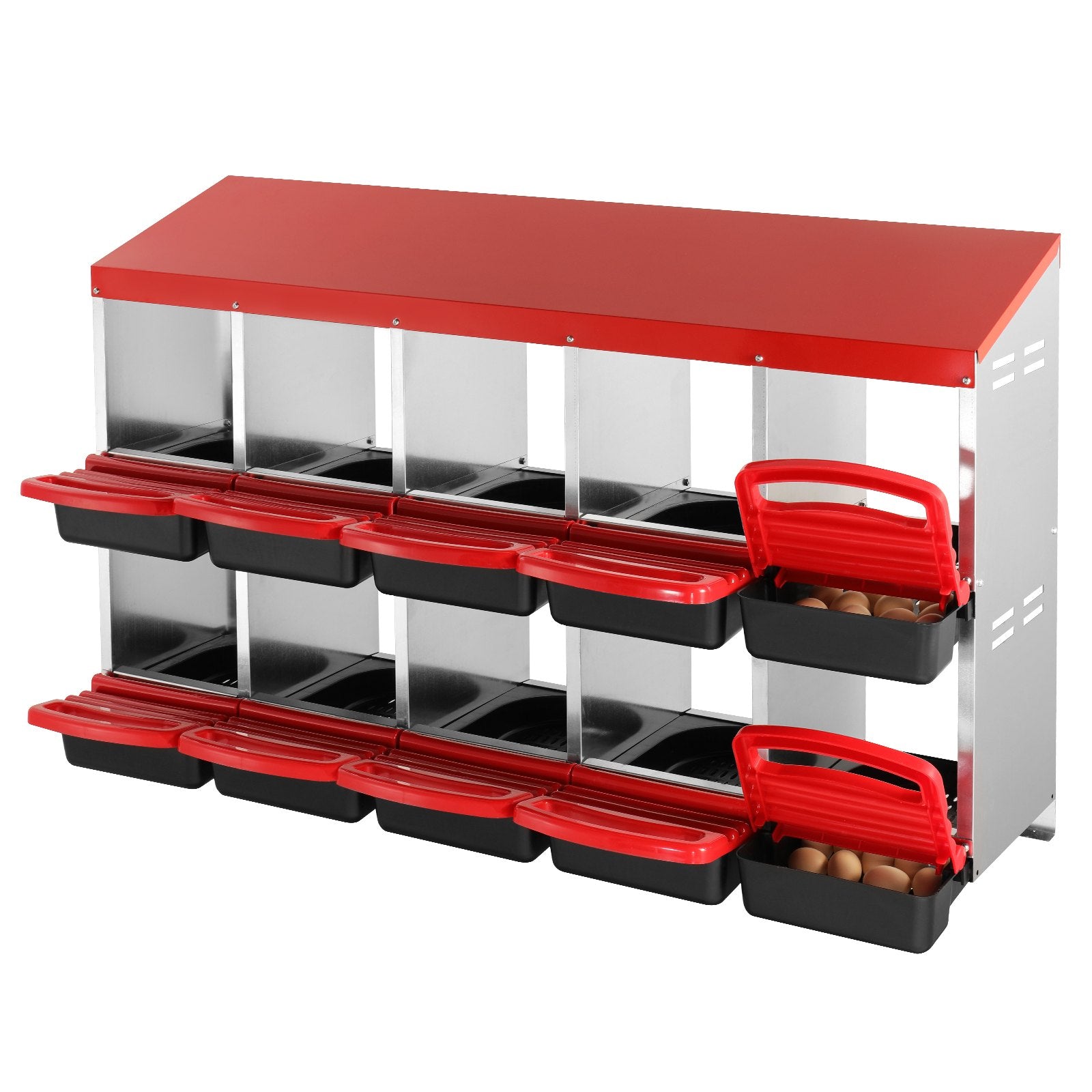 Basketball & Basketball Accessories: VEVOR 10-Compartment Chicken Nest Box Mental Box with Inclined Nesting Boxes