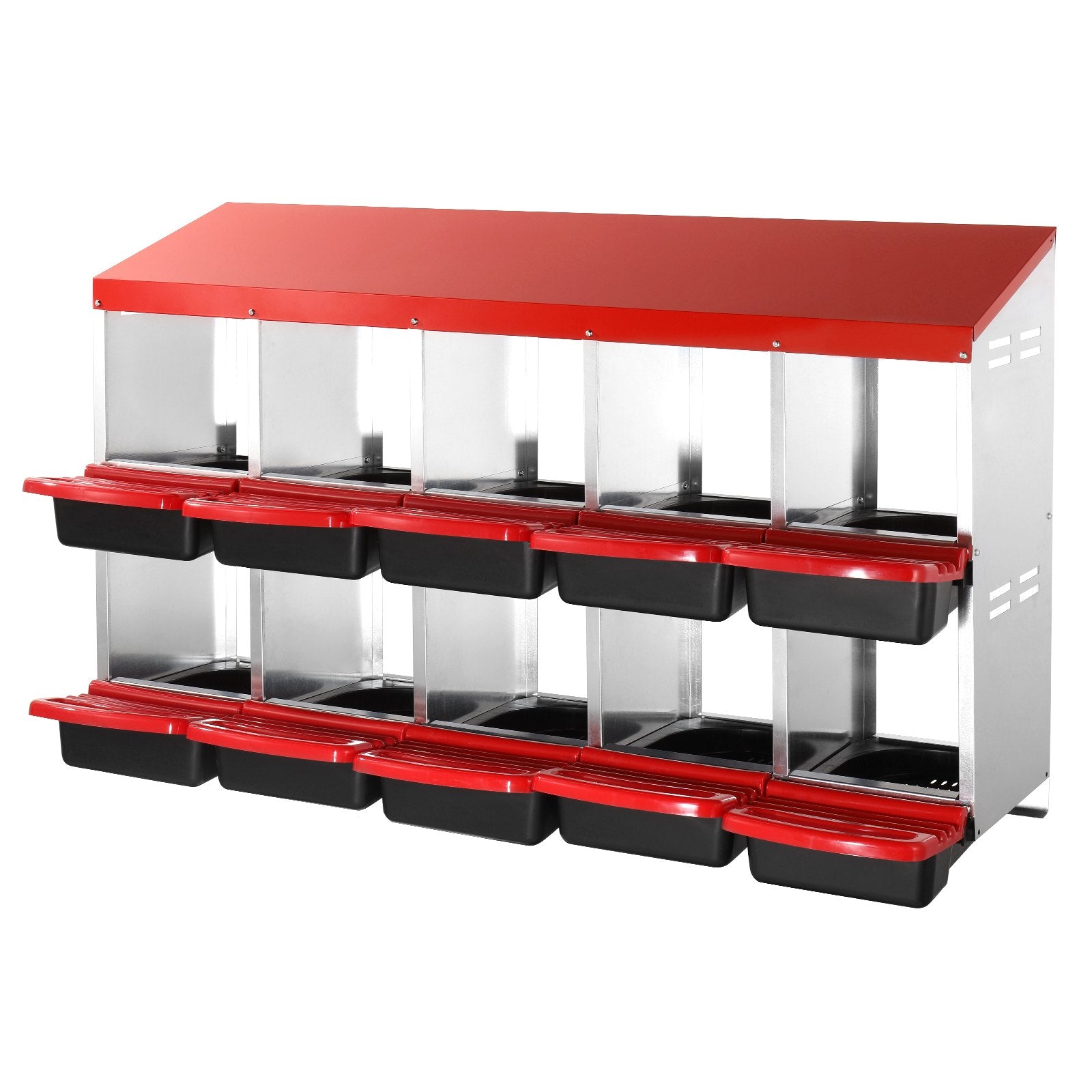 Basketball & Basketball Accessories: VEVOR 10-Compartment Chicken Nest Box Mental Box with Inclined Nesting Boxes