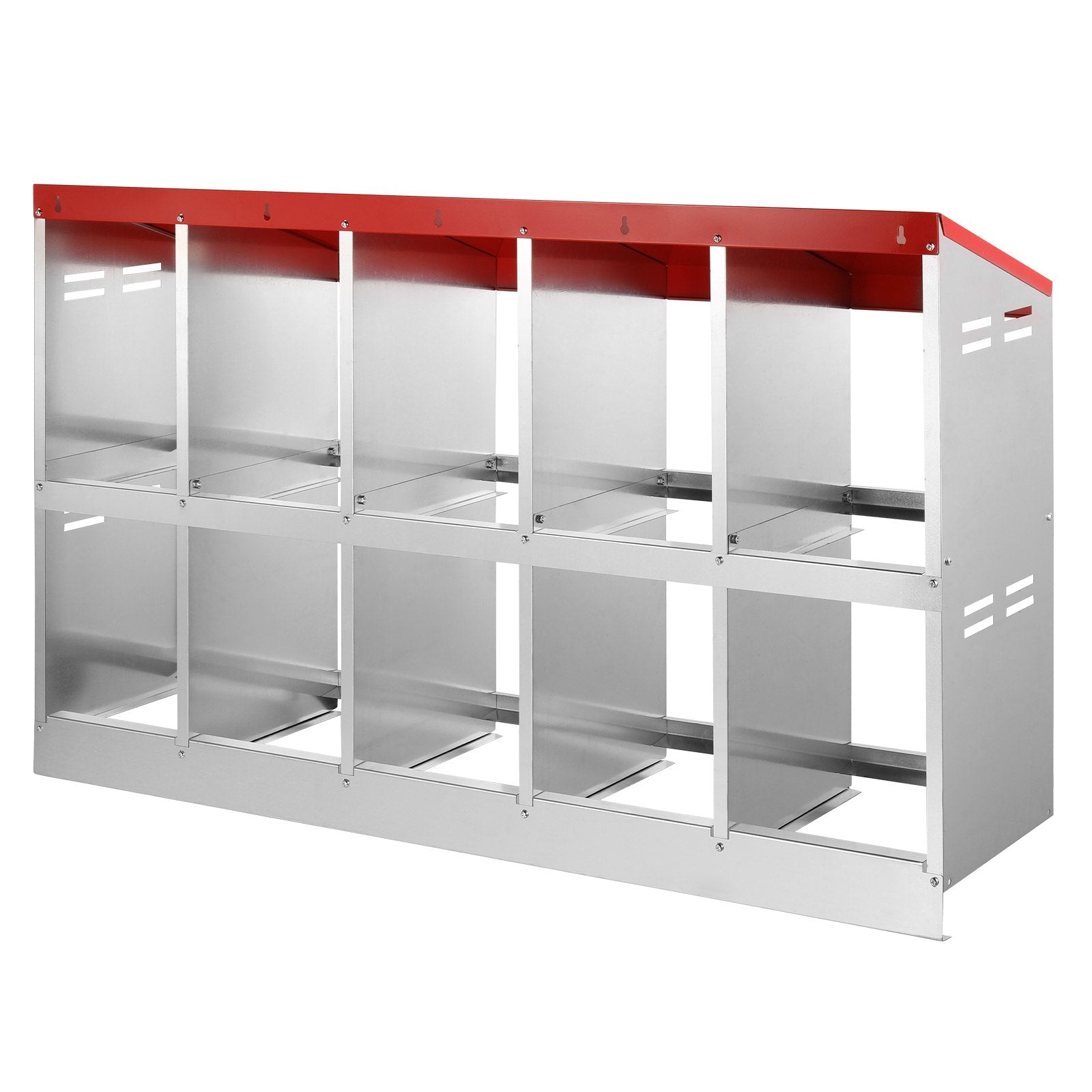 Basketball & Basketball Accessories: VEVOR 10-Compartment Chicken Nest Box Mental Box with Inclined Nesting Boxes