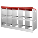 Basketball & Basketball Accessories: VEVOR 10-Compartment Chicken Nest Box Mental Box with Inclined Nesting Boxes