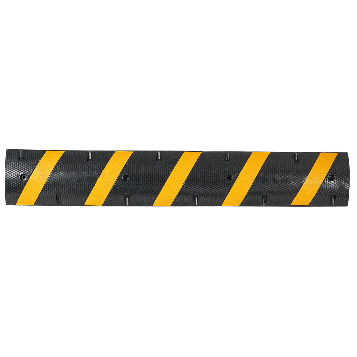 1830MM Rubber Speed Bump, 2 Pack, 2 Channel Heavy Duty Traffic Speed Hump, 9,979 kg/Axle Load Capacity, Cable Protector Ramp with Expansion Screws, for Asphalt Concrete Gravel Driveway Road